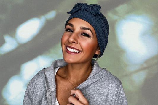 Blue Haven - Wrapped in Strength Head Scarf by Angelika Gale (Cancer Survivor)