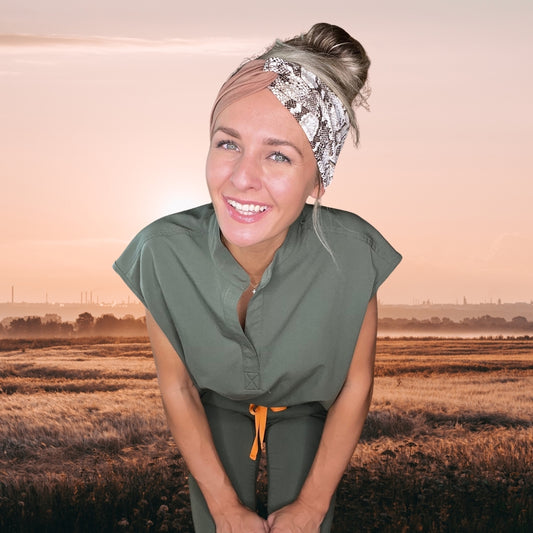 Live Resilient - Turban Twist Headband - by Angelika Gale (Cancer Survivor)