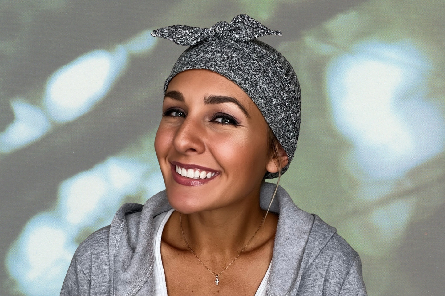 Cloud Heather - Wrapped in Strength Head Scarf by Angelika Gale (Cancer Survivor)