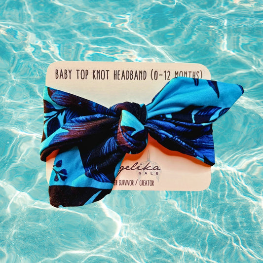 Ocean Lover Baby Top Knot Turban Twist Headband | by Angelika Gale