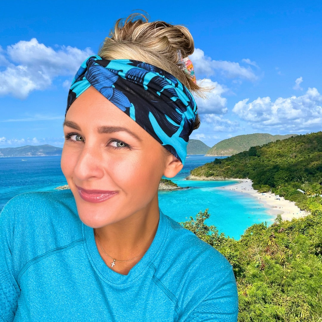 Ocean Lover Turban Twist Headband - by Angelika Gale (Cancer Survivor)