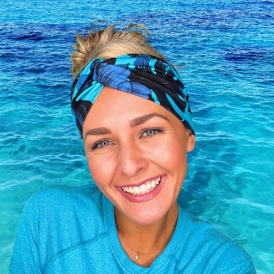 Ocean Lover Turban Twist Headband - by Angelika Gale (Cancer Survivor)
