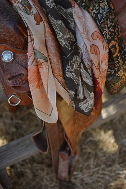 September Ride Cowgirl Silk Scarf