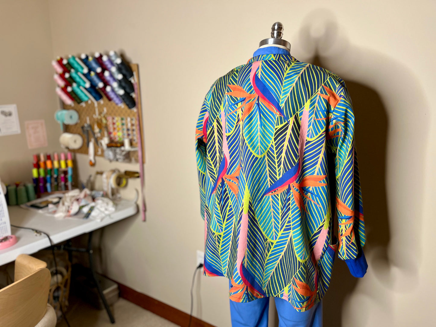 Rainforest Radiance Statement Scrub Jacket for Nurses and Healthcare Providers by Angelika Gale (Cancer Survivor)