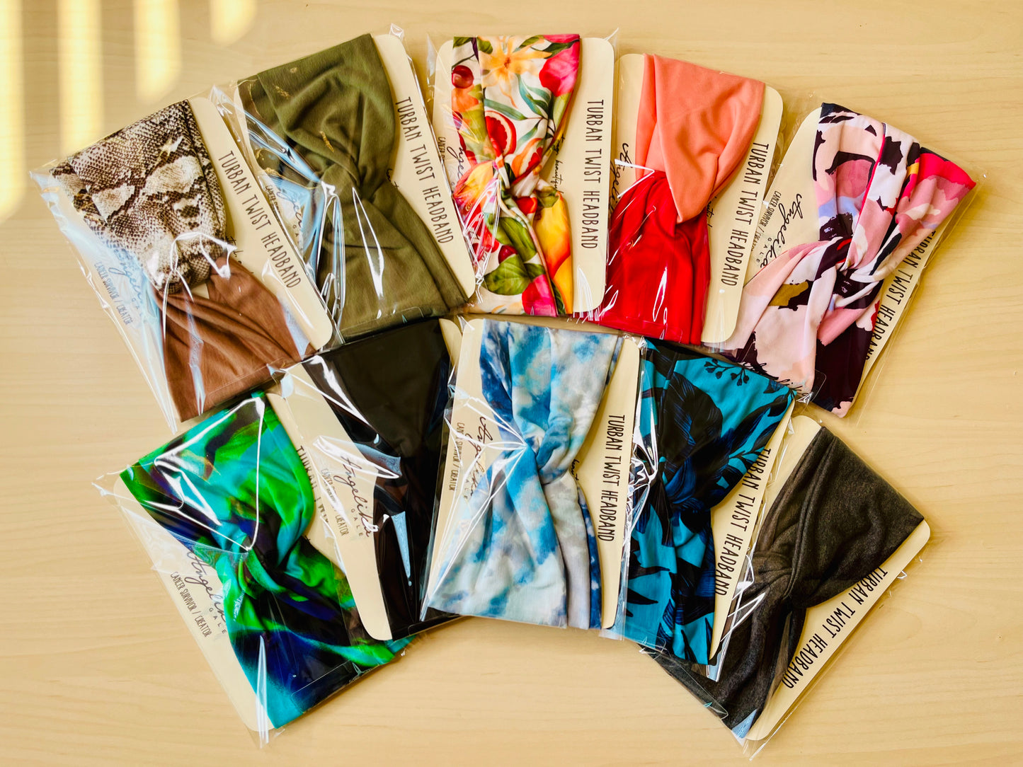 10-Piece Wholesale Bundle - Adult Turban Twist Headbands by Angelika Gale (Cancer Survivor)