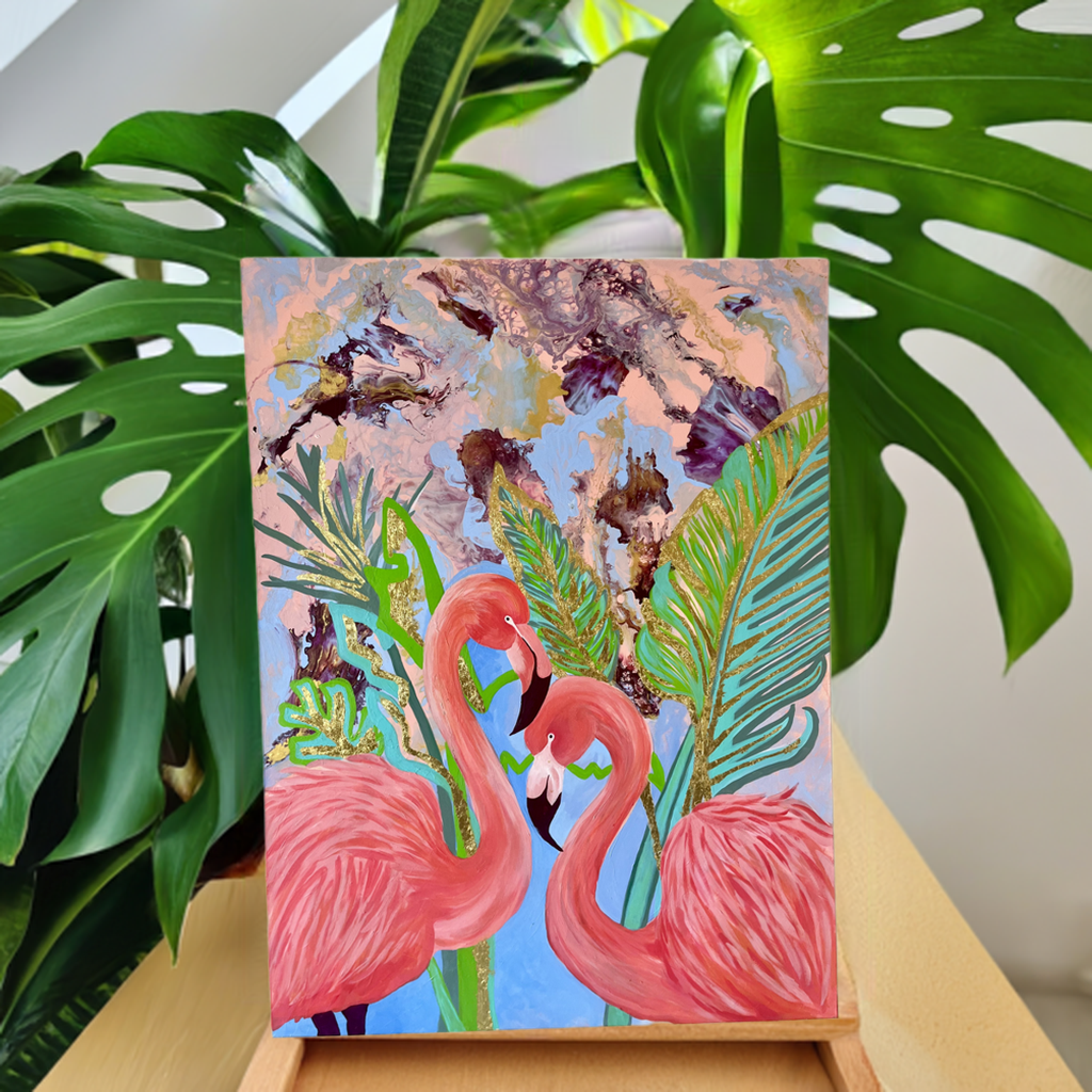 Paradise in Pink | Flamingo Print | by Angelika Gale
