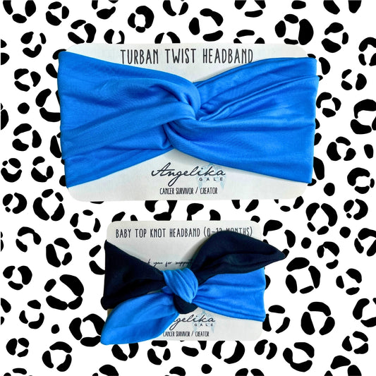 Queen City - Mama + Me Headband Set - Soft Jersey Top Knot for Baby & Adult | Gift-Ready + Gives Back