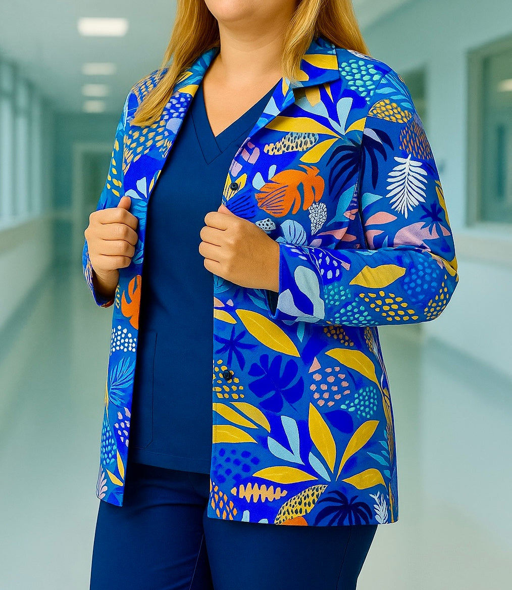 The Statement Scrub Jacket for Nurses and Healthcare Providers by Angelika Gale (Cancer Survivor)