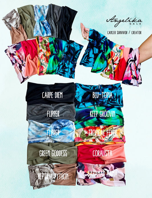 10-Piece Wholesale Bundle - Adult Turban Twist Headbands by Angelika Gale (Cancer Survivor)
