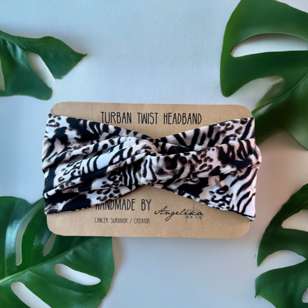 Limited Edition | Safari Express Leopard Turban Twist Headband | by Angelika Gale