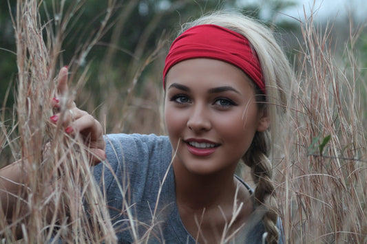 Cardiac Pack - Red Simple Stretch Headband - by Angelika Gale (Cancer Survivor)