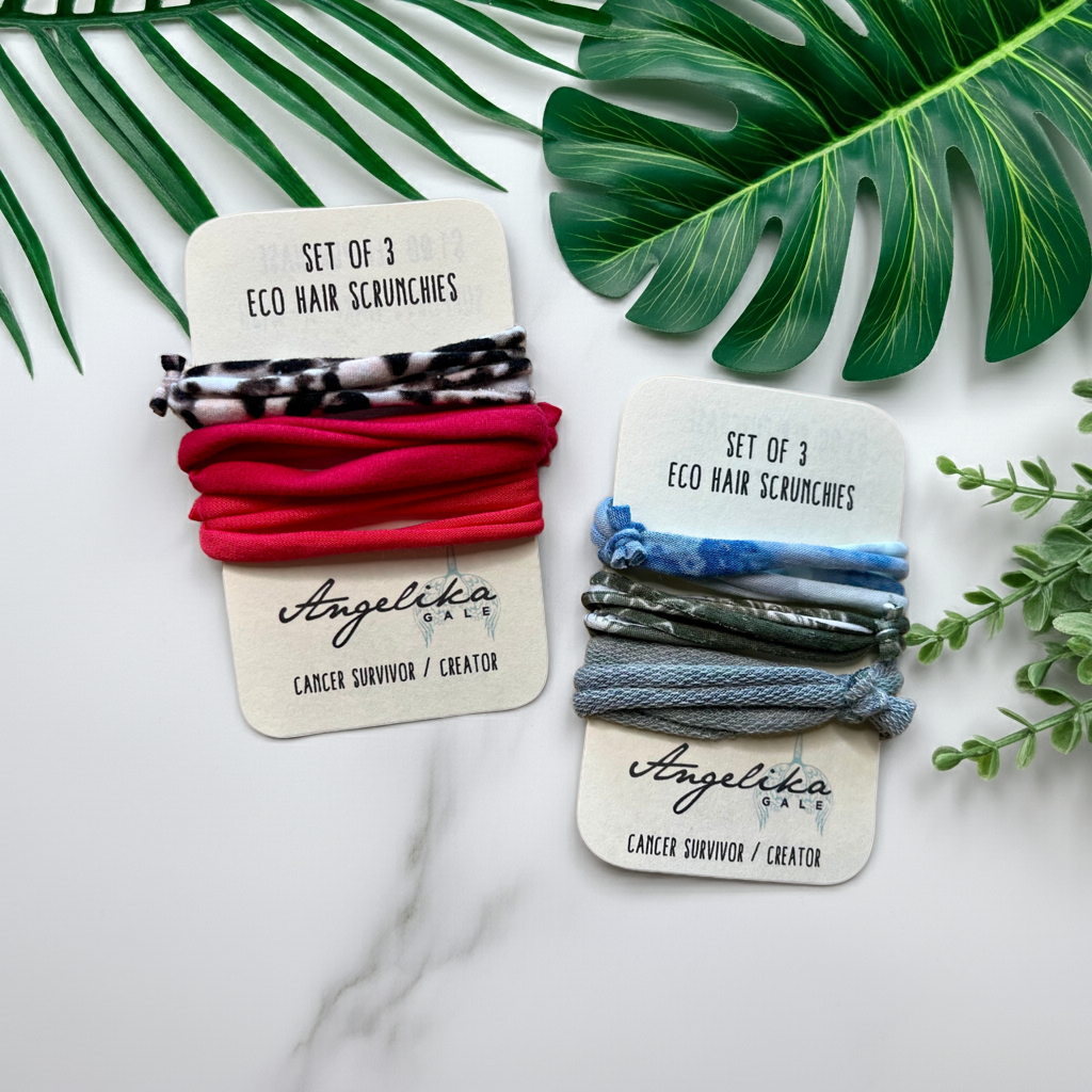 Eco Hair Scrunchies (3-Pack) - by Angelika Gale (Cancer Survivor)