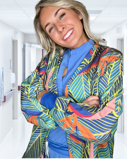 The Statement Scrub Jacket for Nurses and Healthcare Providers by Angelika Gale (Cancer Survivor)