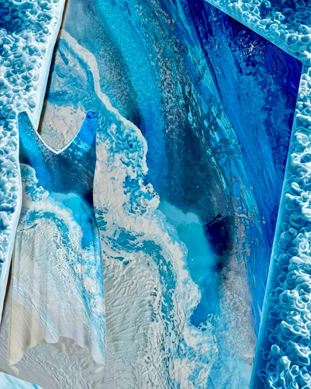 Azure Break Asymmetrical Hem Dress by Angelika Gale