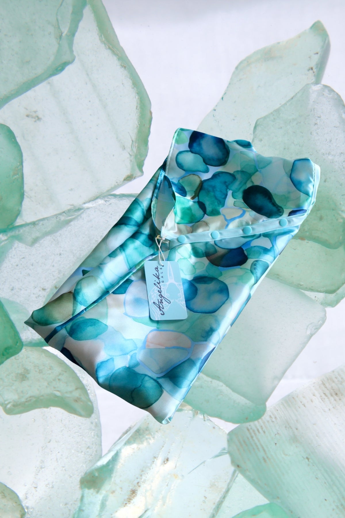 Sea Glass Strength Hospital Gown  by Angelika Gale (Cancer Survivor)