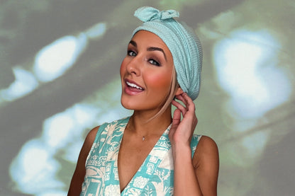 Aqua Sanctuary  - Wrapped in Strength Head Scarf by Angelika Gale (Cancer Survivor)