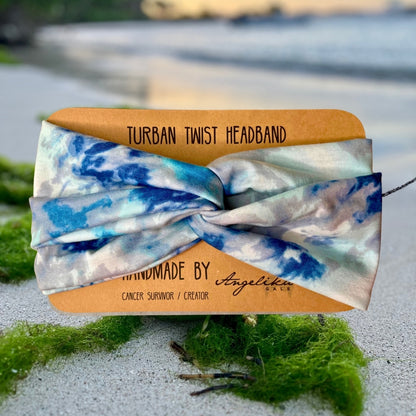 Blu-Topia - Turban Twist Headband - by Angelika Gale (Cancer Survivor)
