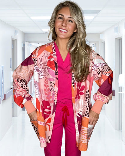 The Statement Scrub Jacket for Nurses and Healthcare Providers by Angelika Gale (Cancer Survivor)