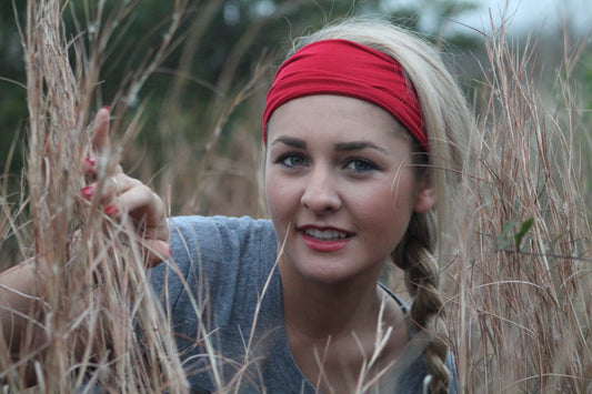 Cardiac Pack Red Simple Stretch Headband | by Angelika Gale - Angelika Gale
