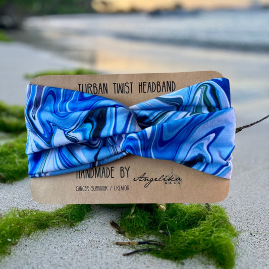 Carolina Blue Turban Twist Headband