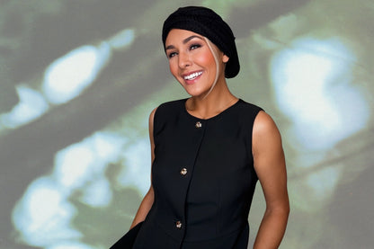 Carpe Diem Black - Wrapped in Strength Head Scarf by Angelika Gale (Cancer Survivor)