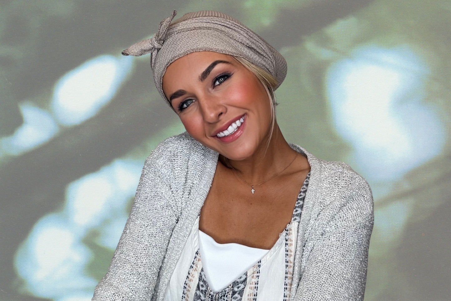 Coastal Beige - Wrapped in Strength Head Scarf by Angelika Gale (Cancer Survivor)