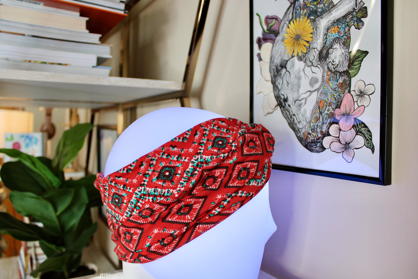 LIMITED EDITION - Crimson Courage - Turban Twist Headband - by Angelika Gale (Cancer Survivor)