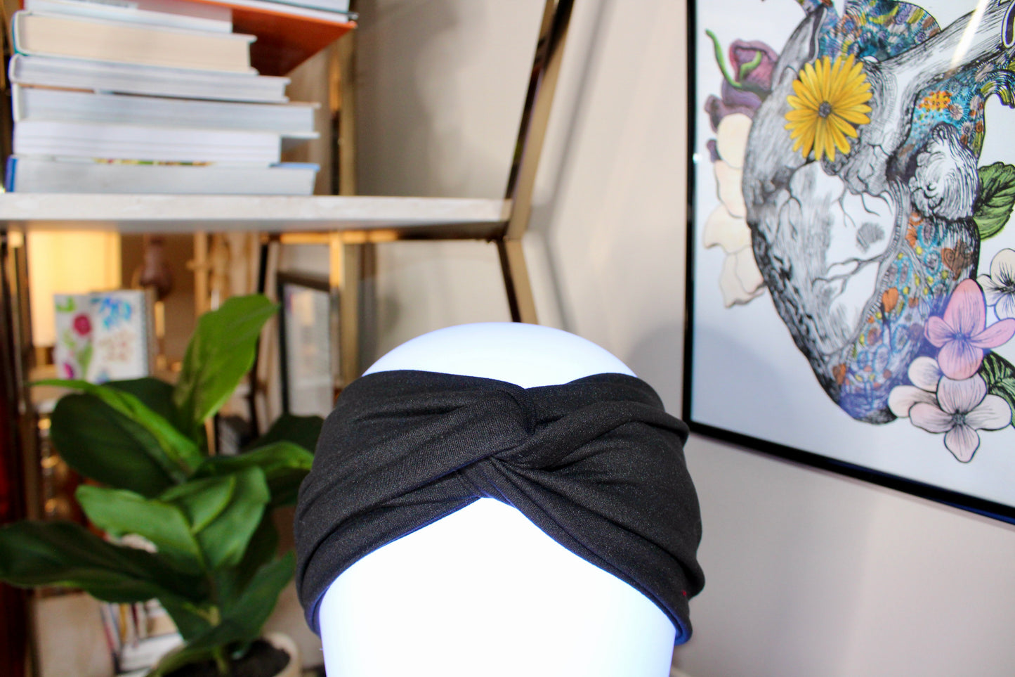 Carpe Diem - Black Turban Twist Headband - by Angelika Gale (Cancer Survivor)