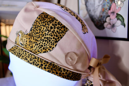 Stay Fierce - Cheetah Scrub Cap - by Angelika Gale (Cancer Survivor)
