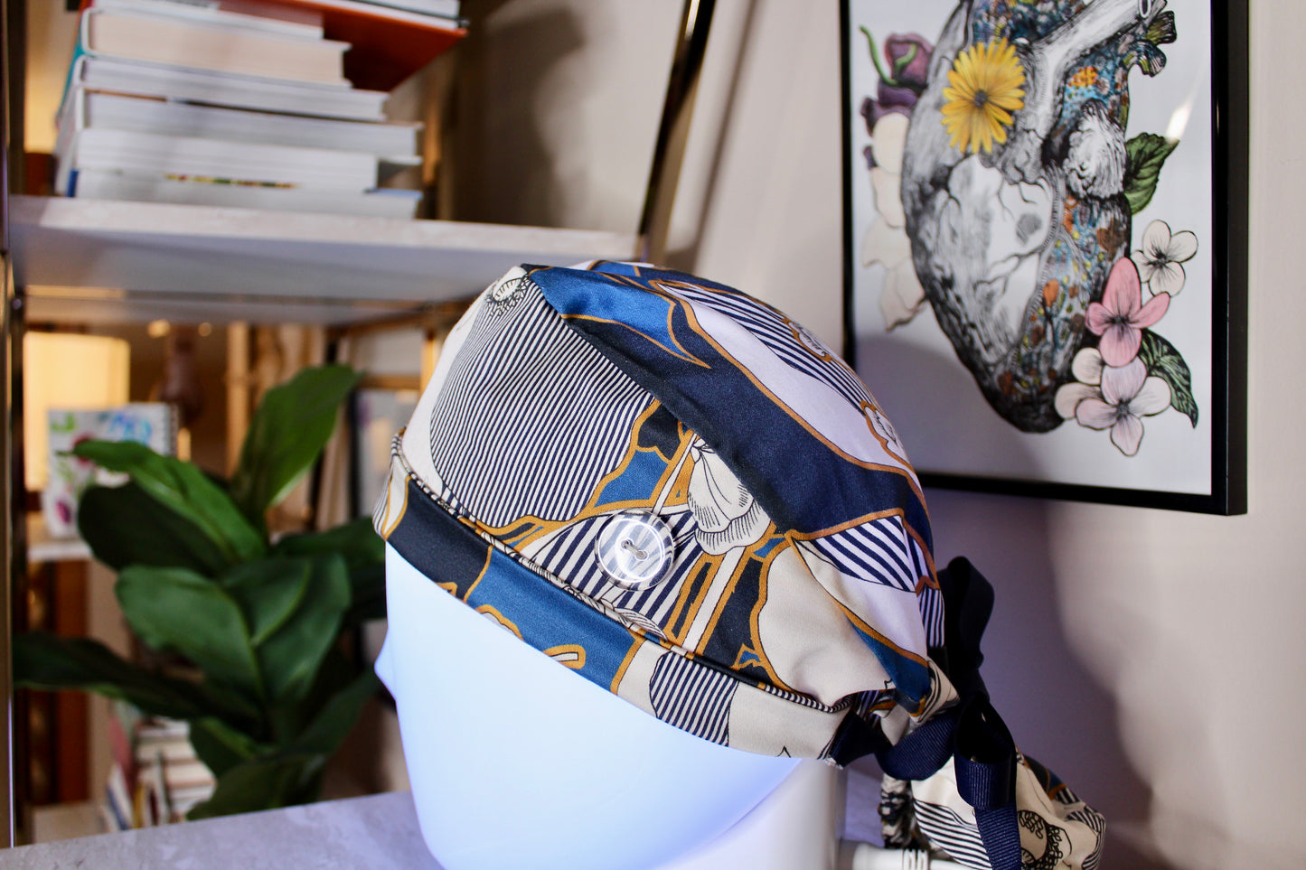Art Nouveau Scrub Cap - by Angelika Gale (Cancer Survivor)