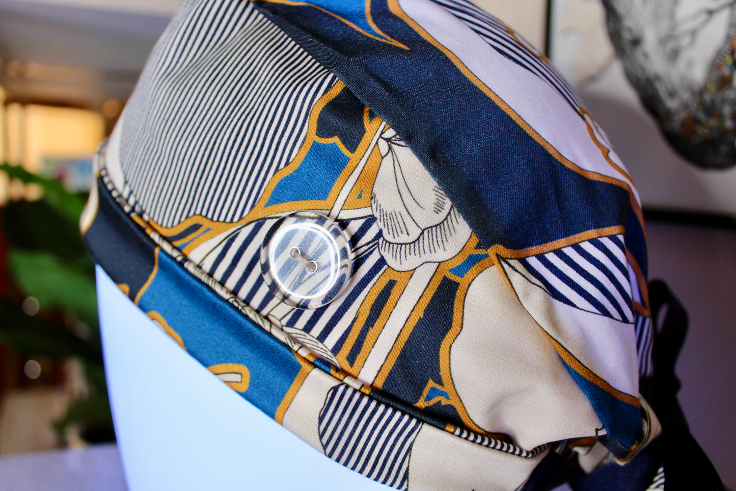 Art Nouveau Scrub Cap - by Angelika Gale (Cancer Survivor)