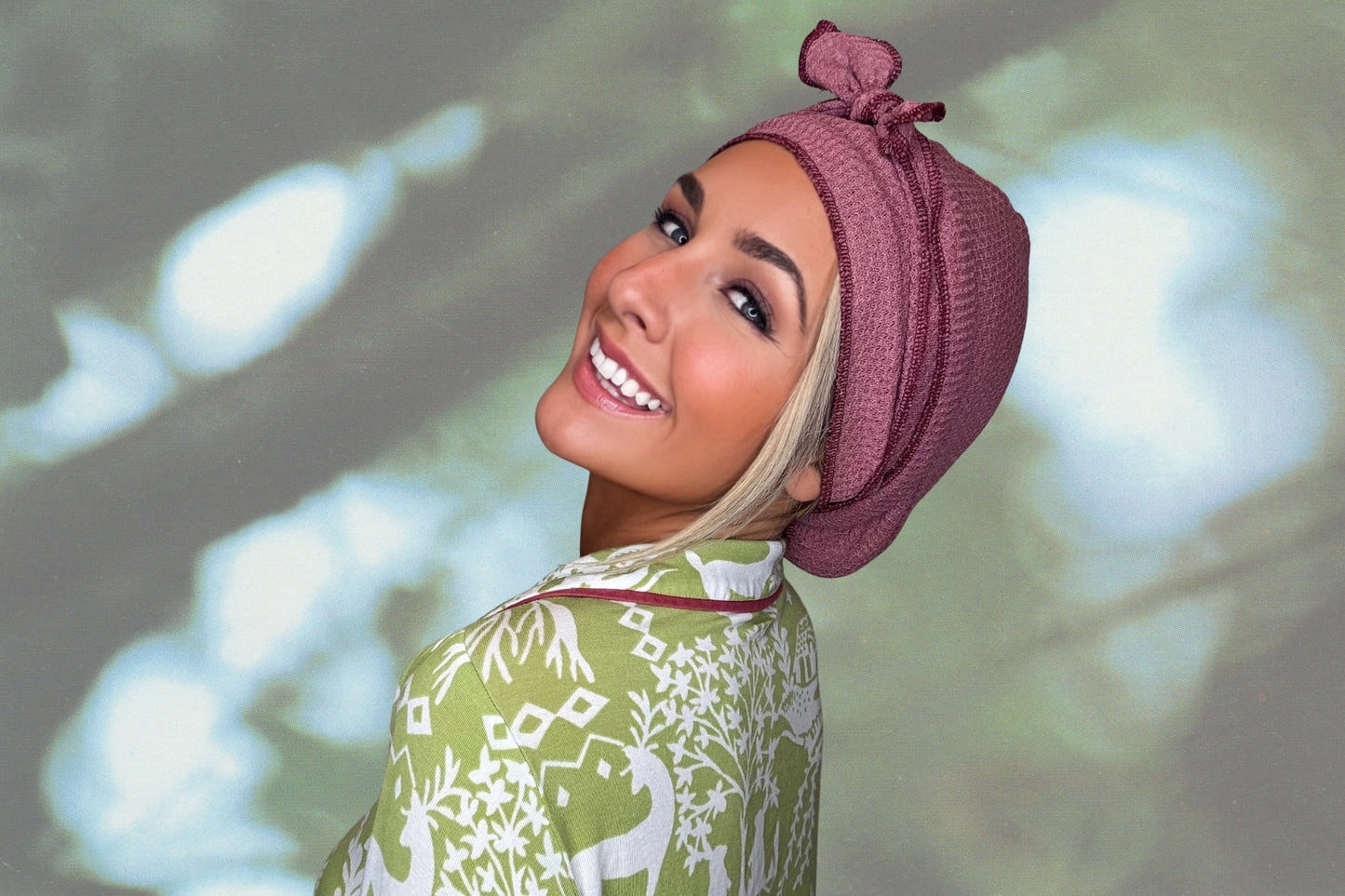 Mauv-lousy Made - Wrapped in Strength Head Scarf by Angelika Gale (Cancer Survivor)