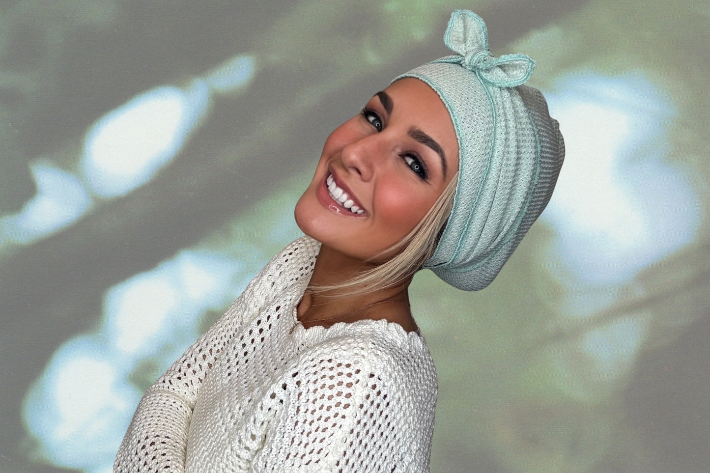 Mermaid Mist - Wrapped in Strength Head Scarf by Angelika Gale (Cancer Survivor)
