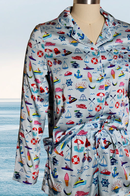 Nautical Dreams Pajamas Top by Angelika Gale (Cancer Survivor)