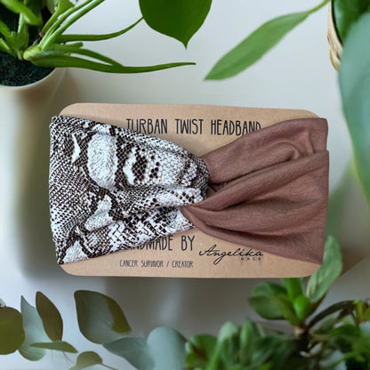 Live Resilient - Turban Twist Headband - by Angelika Gale (Cancer Survivor)