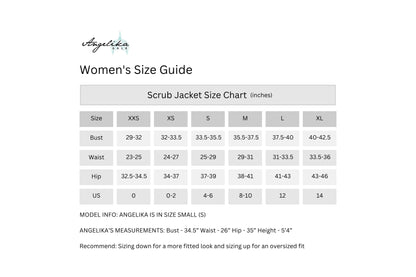 Rainforest Radiance - Mandarin Collar Tropical Scrub Jacket