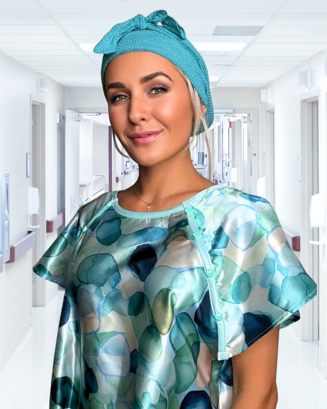 Sea Glass Strength Hospital Gown