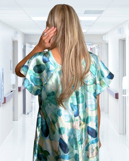 Sea Glass Strength Hospital Gown