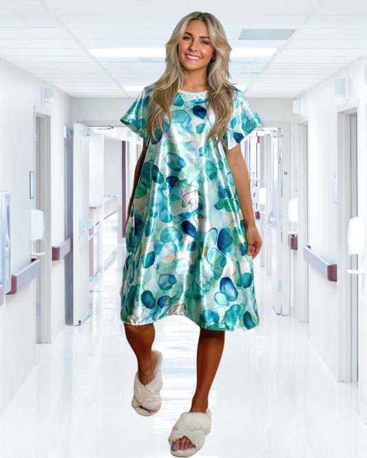 Sea Glass Strength Hospital Gown