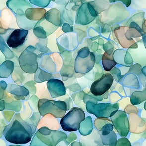 Sea Glass Strength Hospital Gown  by Angelika Gale (Cancer Survivor)