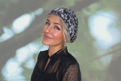 Snow Leopard - Wrapped in Strength Head Scarf by Angelika Gale (Cancer Survivor)