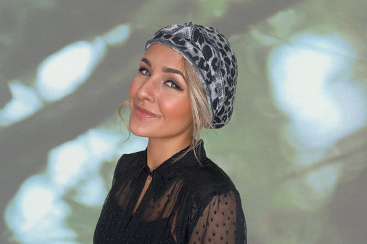 Snow Leopard - Wrapped in Strength Head Scarf by Angelika Gale (Cancer Survivor)