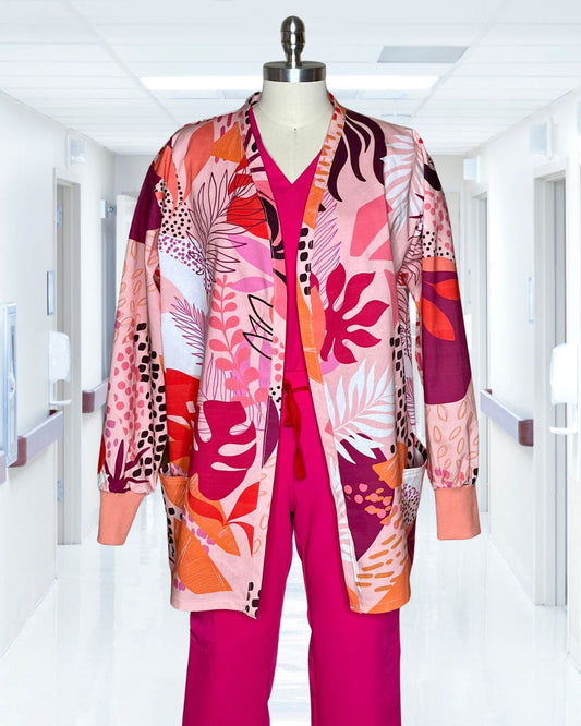 Pink Papaya - Tropical Scrub Jacket