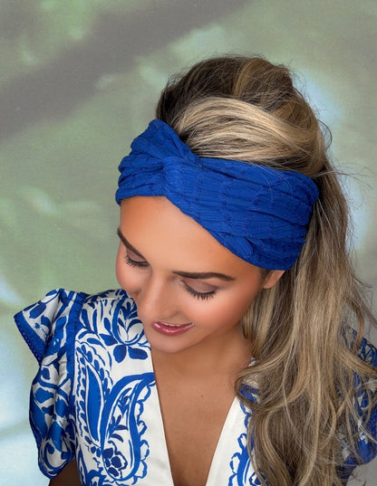 Wish Upon Blue - Turban Twist Headband