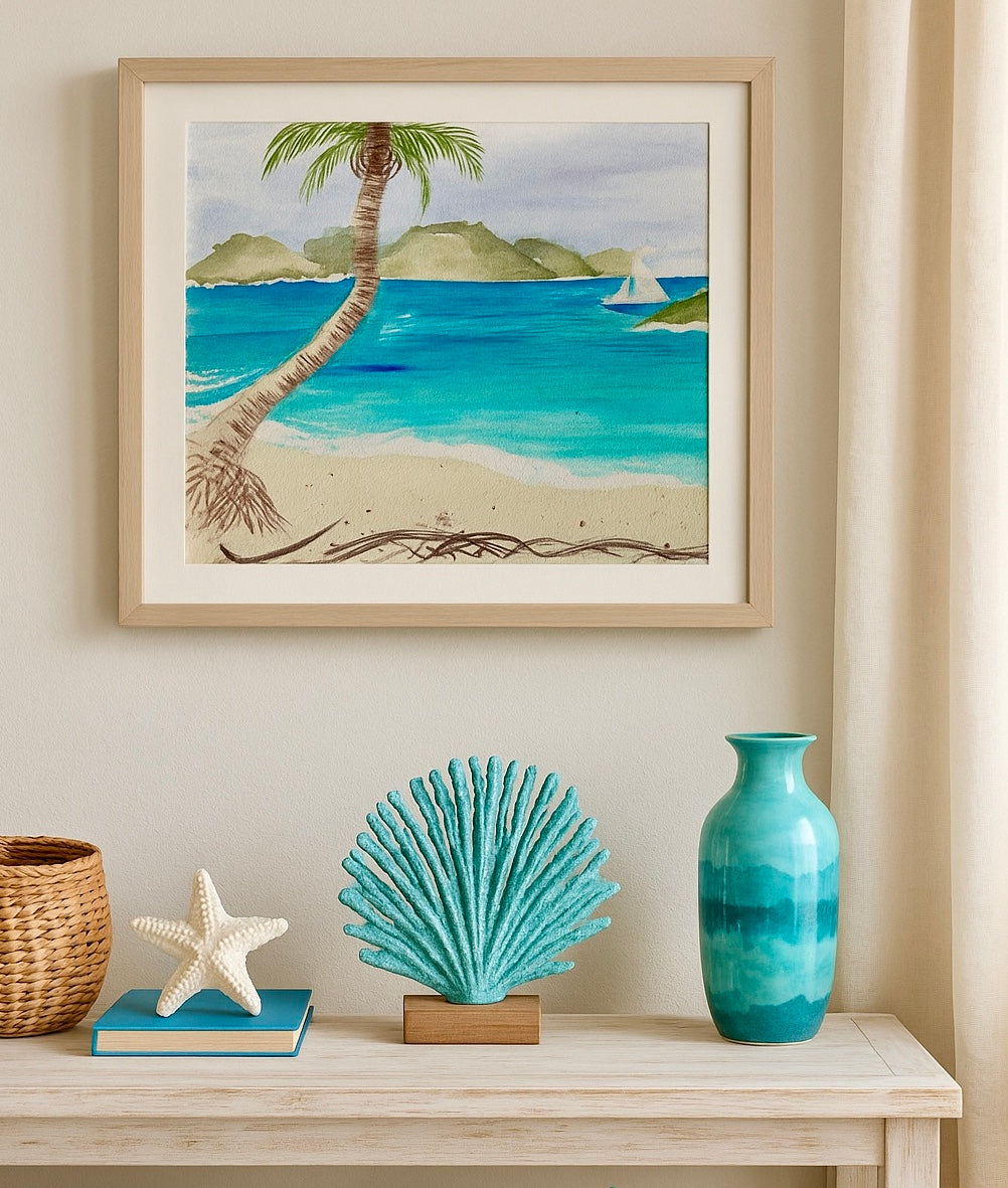 Palm View - Caneel Bay, St. John, Caribbean- Pre-Hurricane - by Angelika Gale