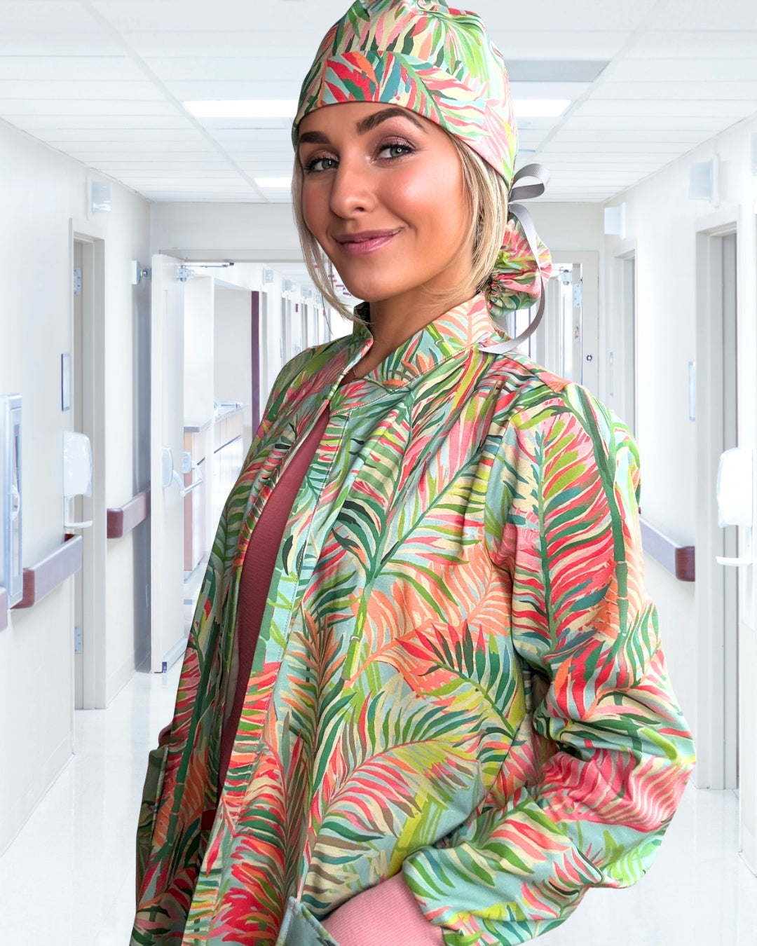 Palm Sunset Scrub Cap